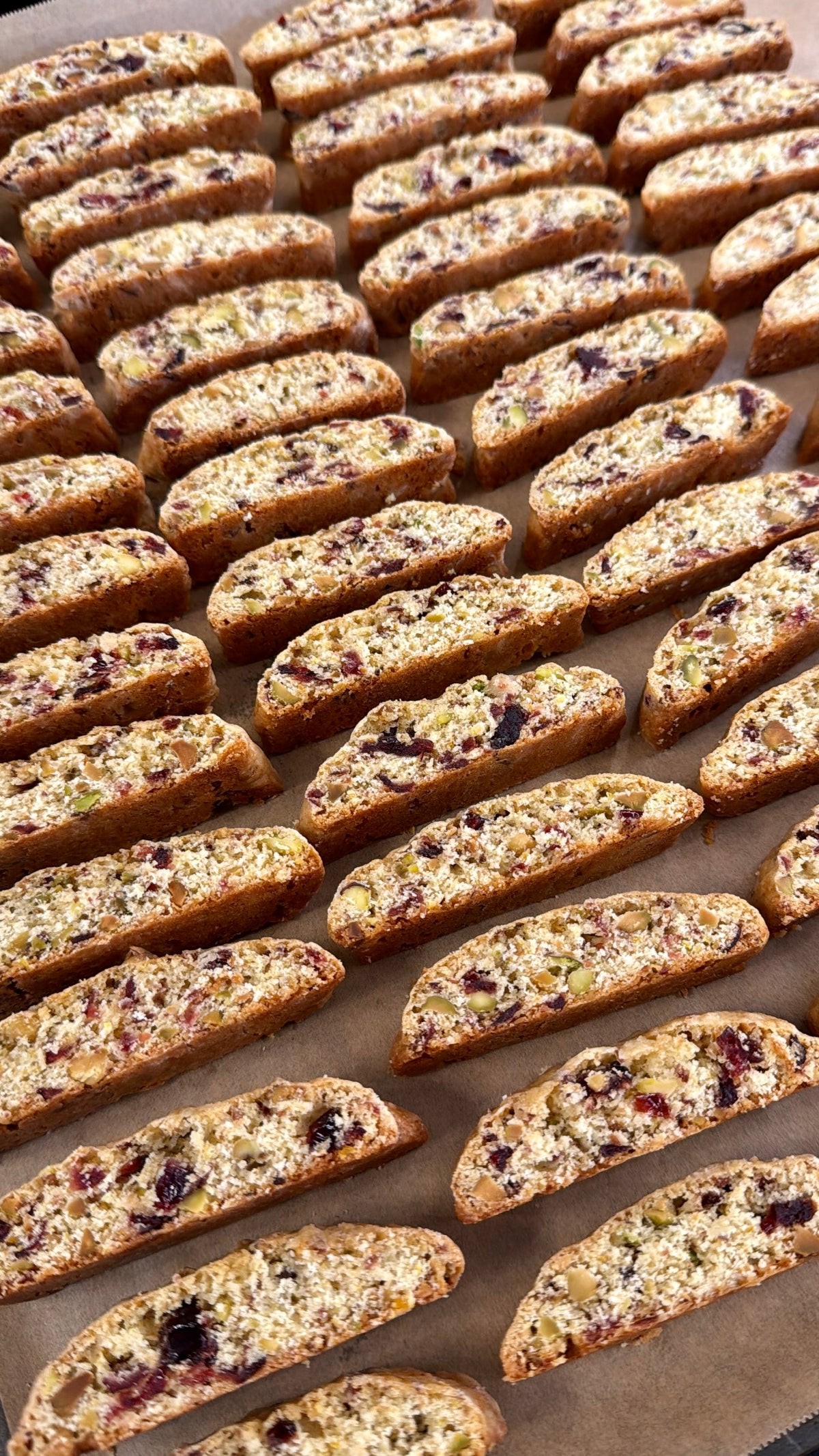 Cranberry Orange Pistachio Biscotti