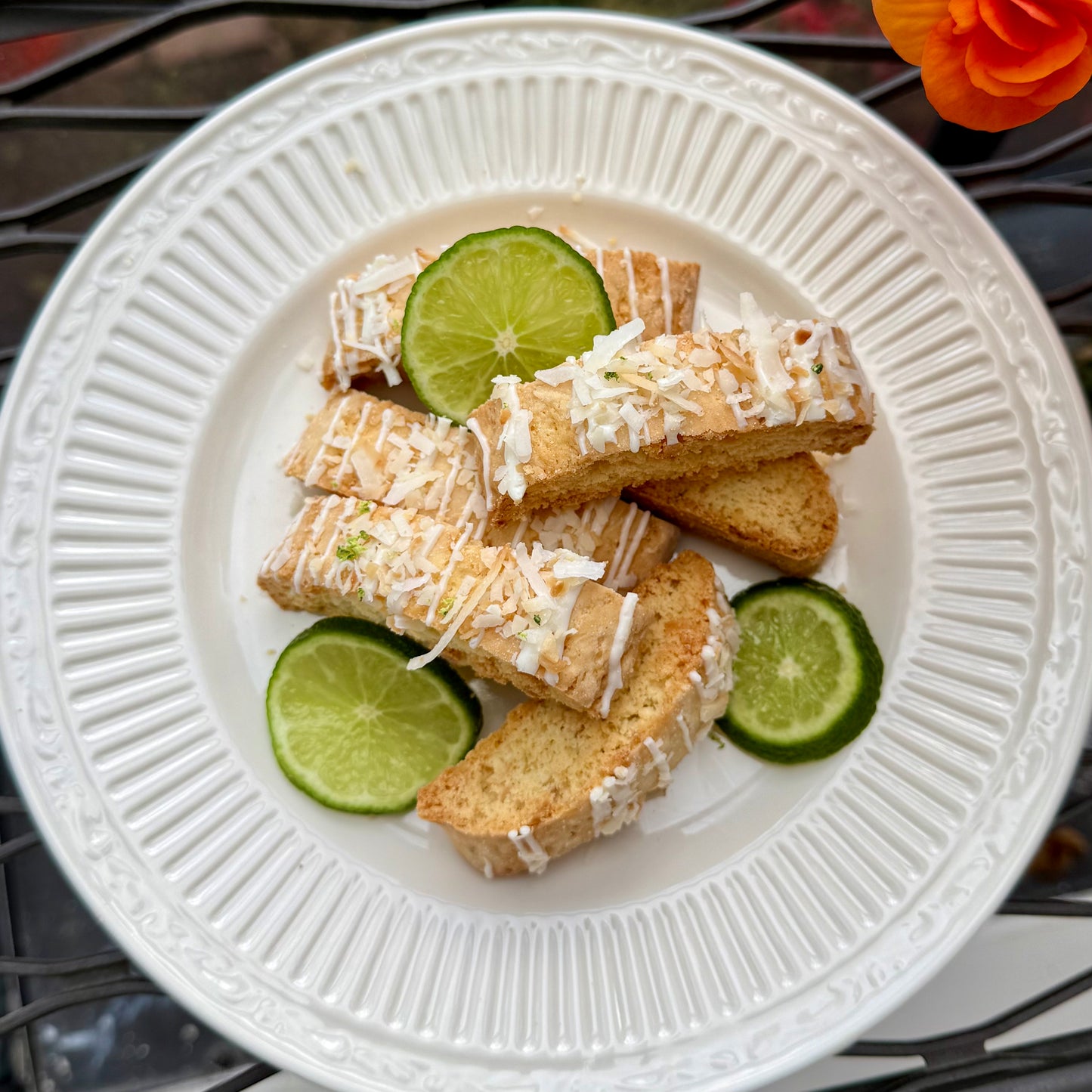 Key Lime Coconut Biscotti