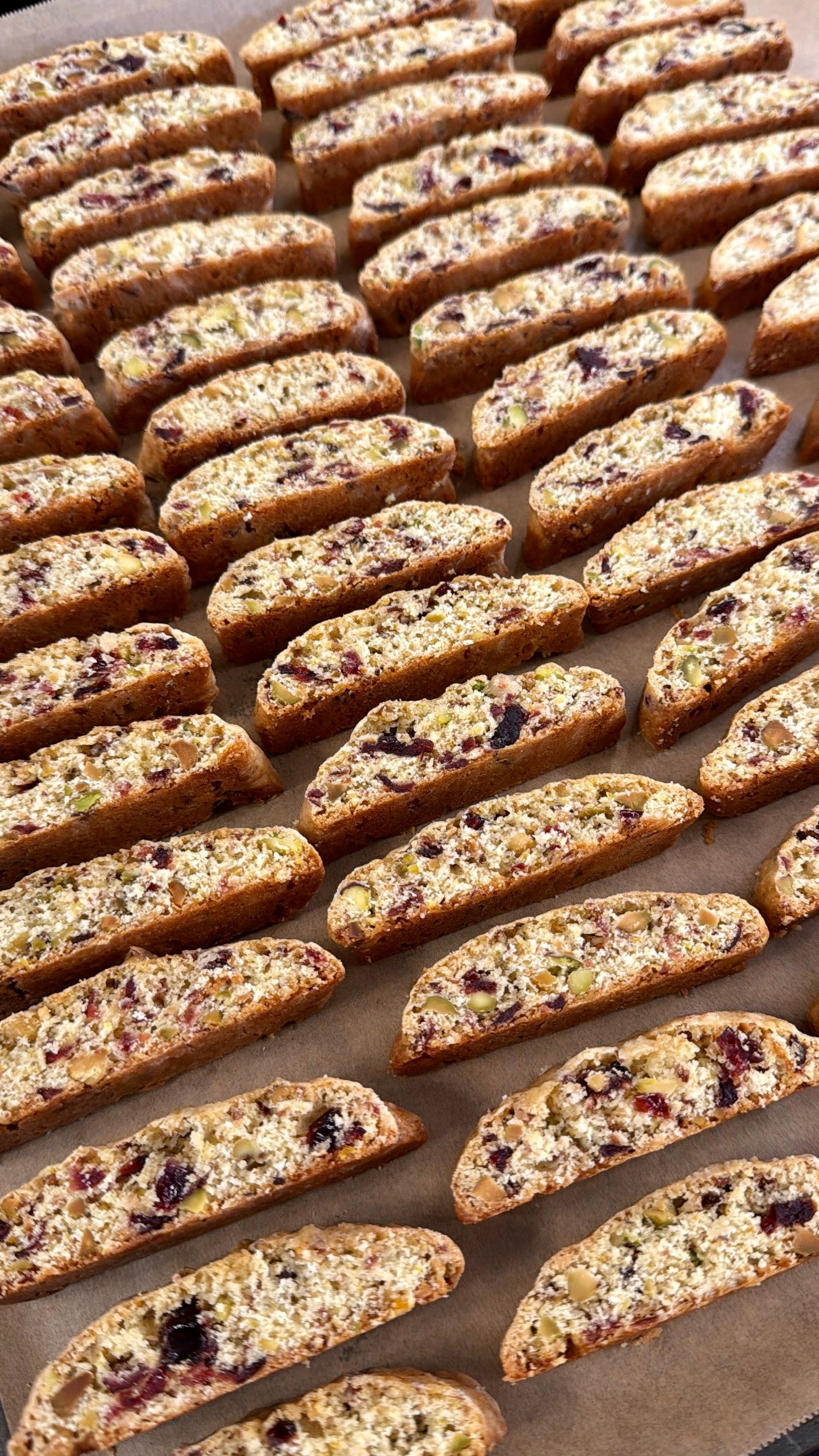 Cranberry Orange Pistachio Biscotti