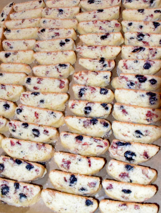 July Feature: Red, White & Berry Biscotti